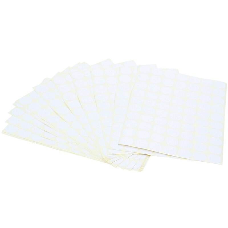 30X 19mm Circles Round Code Stickers Self Adhesive Sticky Labels White