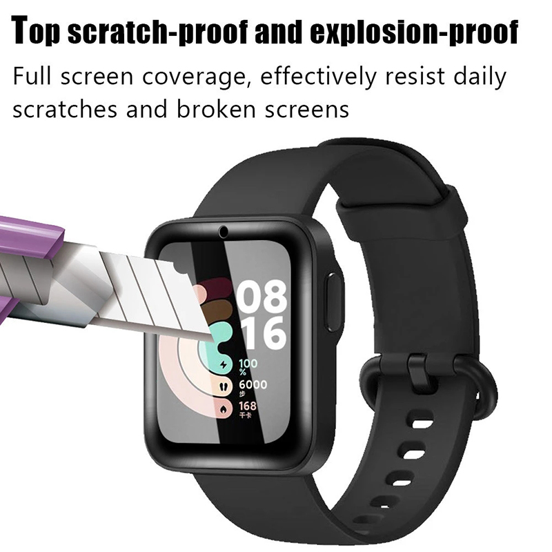 9D Curved Soft Glass Film for Redmi Watch 2 3 Lite 3 Active Full Screen Protector for Xiaomi Mi Watch Color Lite POCO Watch