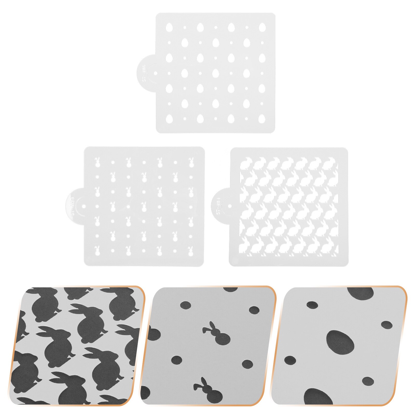 3Pcs Coffee Stencils Chocolate Stencil Coffee Art Stencil Easter Latte Art Stencils for Hotel: Default Title