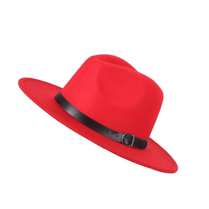 Sombrero de ala ancha de fieltro para mujer, gorro cálido Vintage, accesorios de ropa de viaje para , Invierno