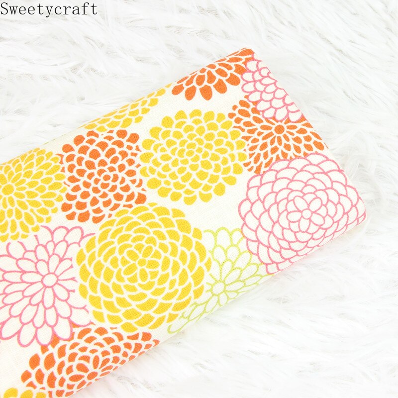 100% grueso de 110x45cm, flor de tela de algodón, paño para coser vestidos, tejidos acolchados, retales, costura artesanal, Material hecho a mano