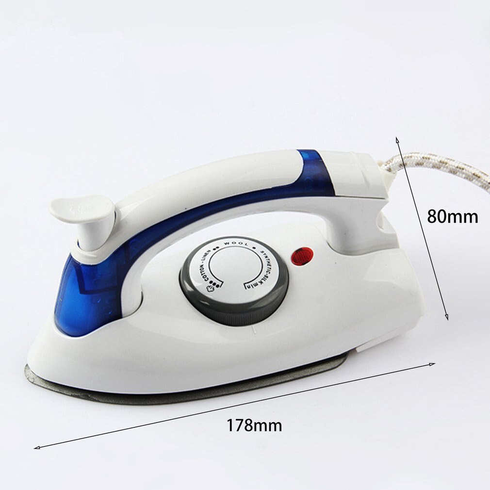 700W Portable Compact Size Foldable Handle Electric Steam Iron Teflon Baseplate Steam Iron Handheld Home Travel Use
