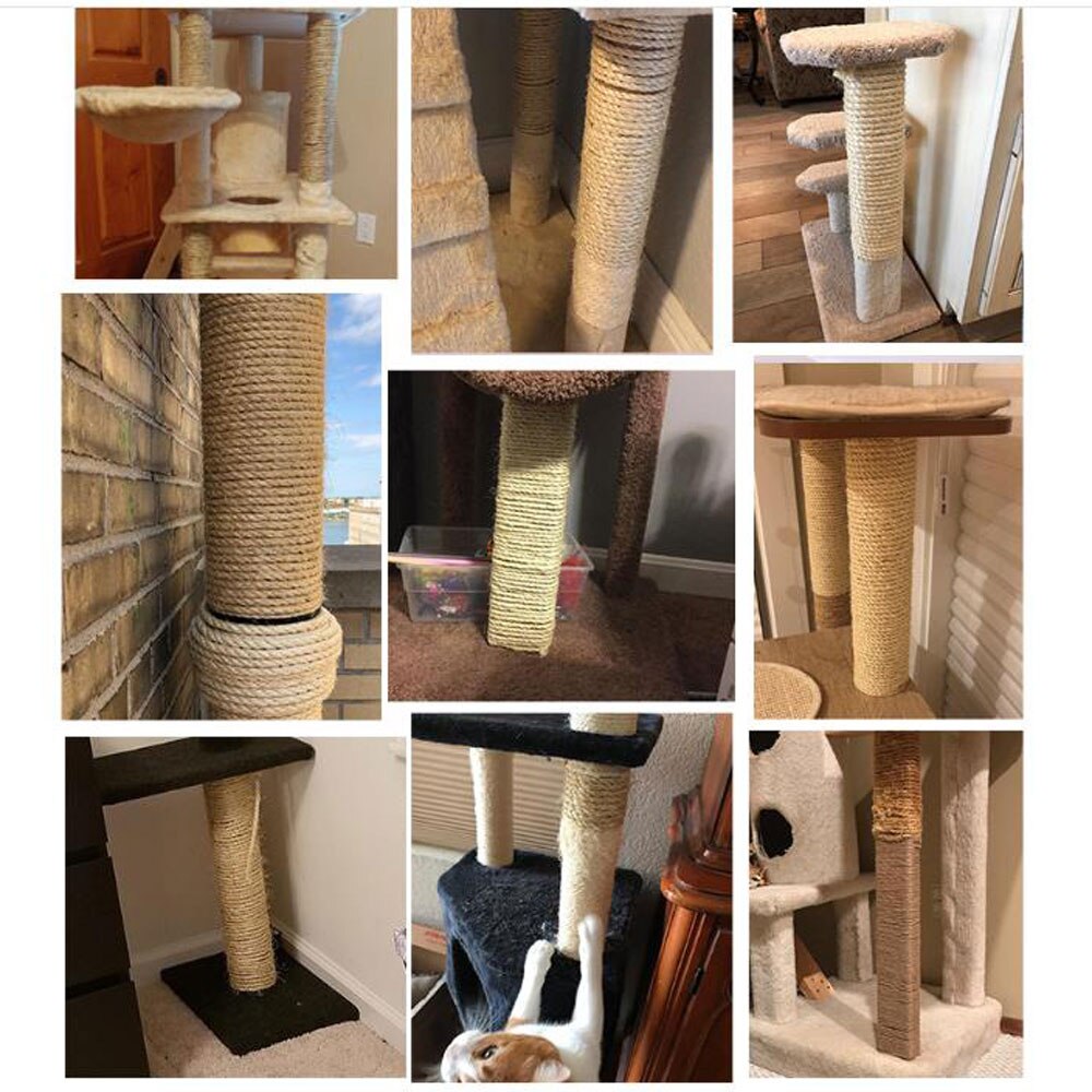 Sisal Rope for Cat Tree Cat Climbing Frame DIY cats scratching post toys making desk legs binding rope for cat sharpen claw