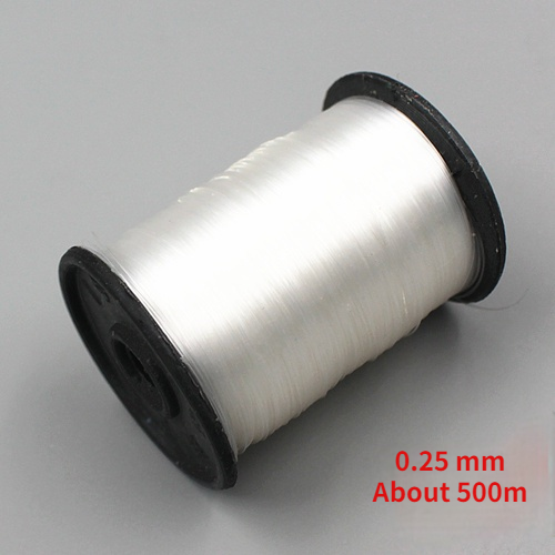 0.1mm~0.25mm Transparent fish thread sewing DIY Nylon String Beading Cord Thread For Jewelry Invisible crystal thread: 0.25mm White Small