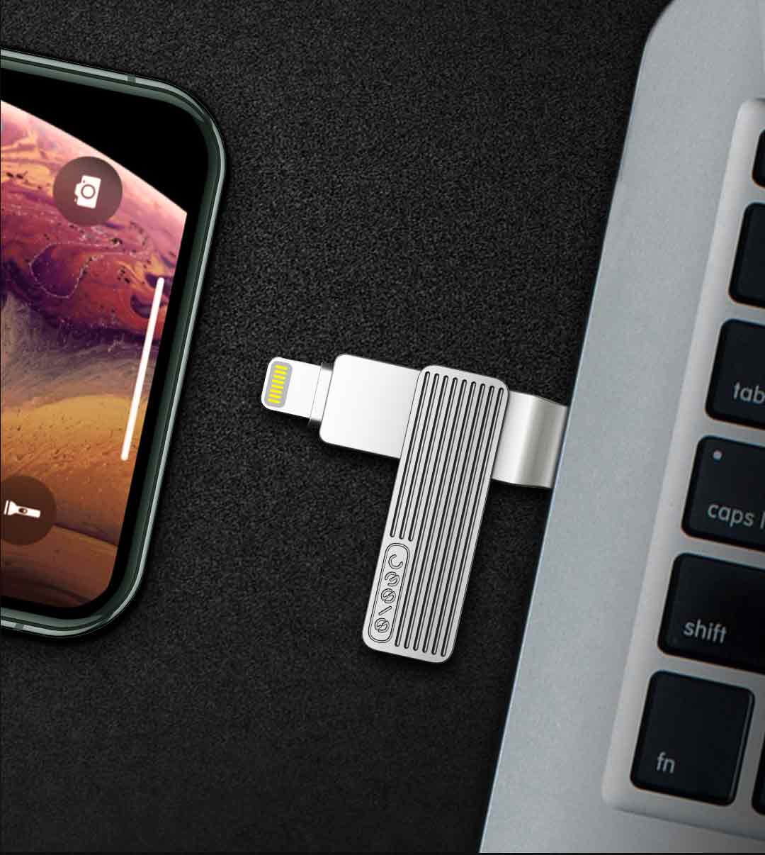 Xiaomi USB 3.1 U Disk OTG Metal Flash Pen Drive Memory Stick With MFi Lightning/Type-C Connector For iPhone 11 Pro/11/XS/X/8/7