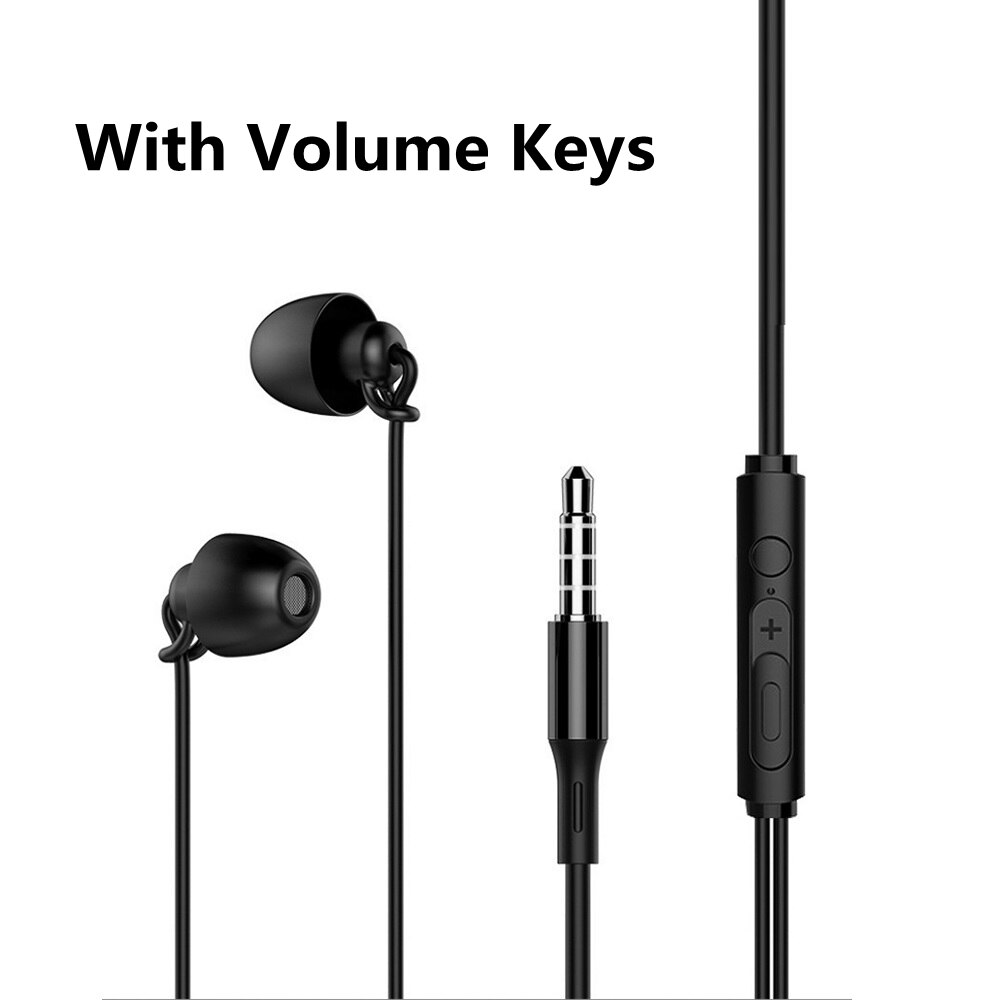 Fgclsy 3.5mm weiche silikon-in-ear-kopfhörer mit geräuschunterdrückung, kabel und mikrofon für freizeit und schlaf, kompatibel mit xiaomi und huawei