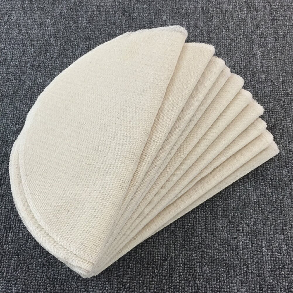 Cojín de sartén redondo al vapor, 5 uds. De tela blanca, para queso, 30cm, 50cm, talla S y L