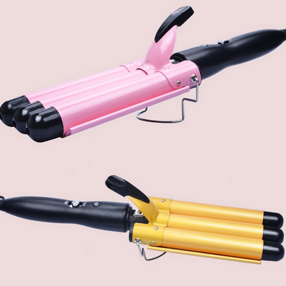 3 Barrel Curling Iron Wand Tourmaline Triple Barrels Hair Waver Hair Crimper Create Natural Curls & Universal Conversion Plug