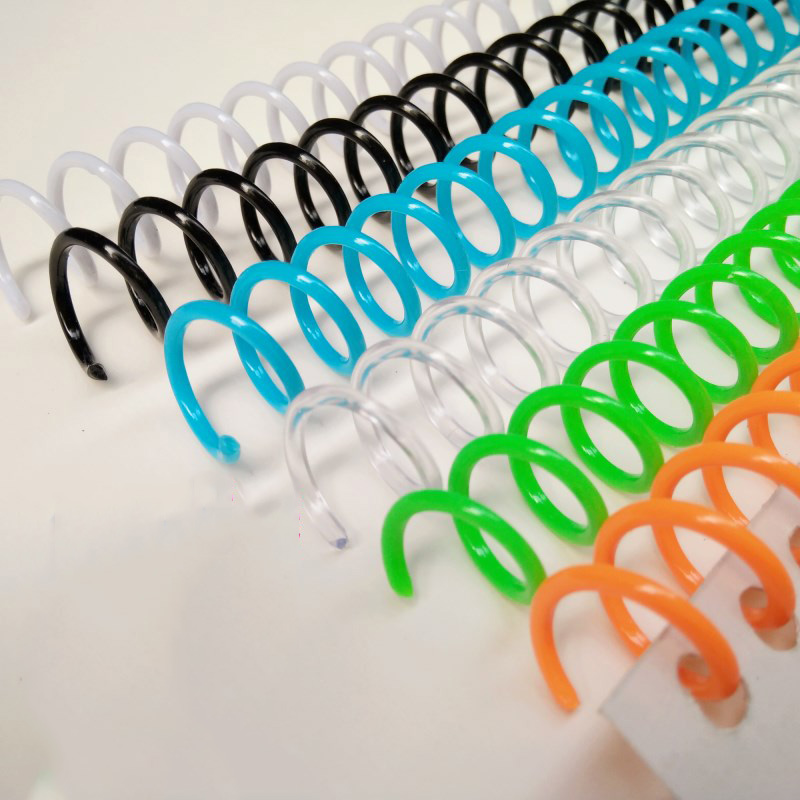 10Pcs 8-16mm Spiral Binding Coil A4 46 Hole Plastic Single Coils Loose-leaf Notebook Binding Ring Binder School Office Supplies