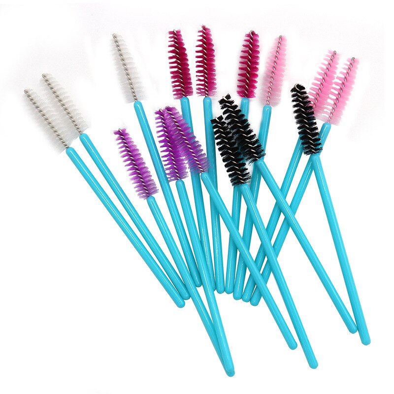 50 stk/pakke engangs øjenvippe børste øjenvippe makeup børste mini mascara wands børste øjenvippe forlængelse makeup værktøj