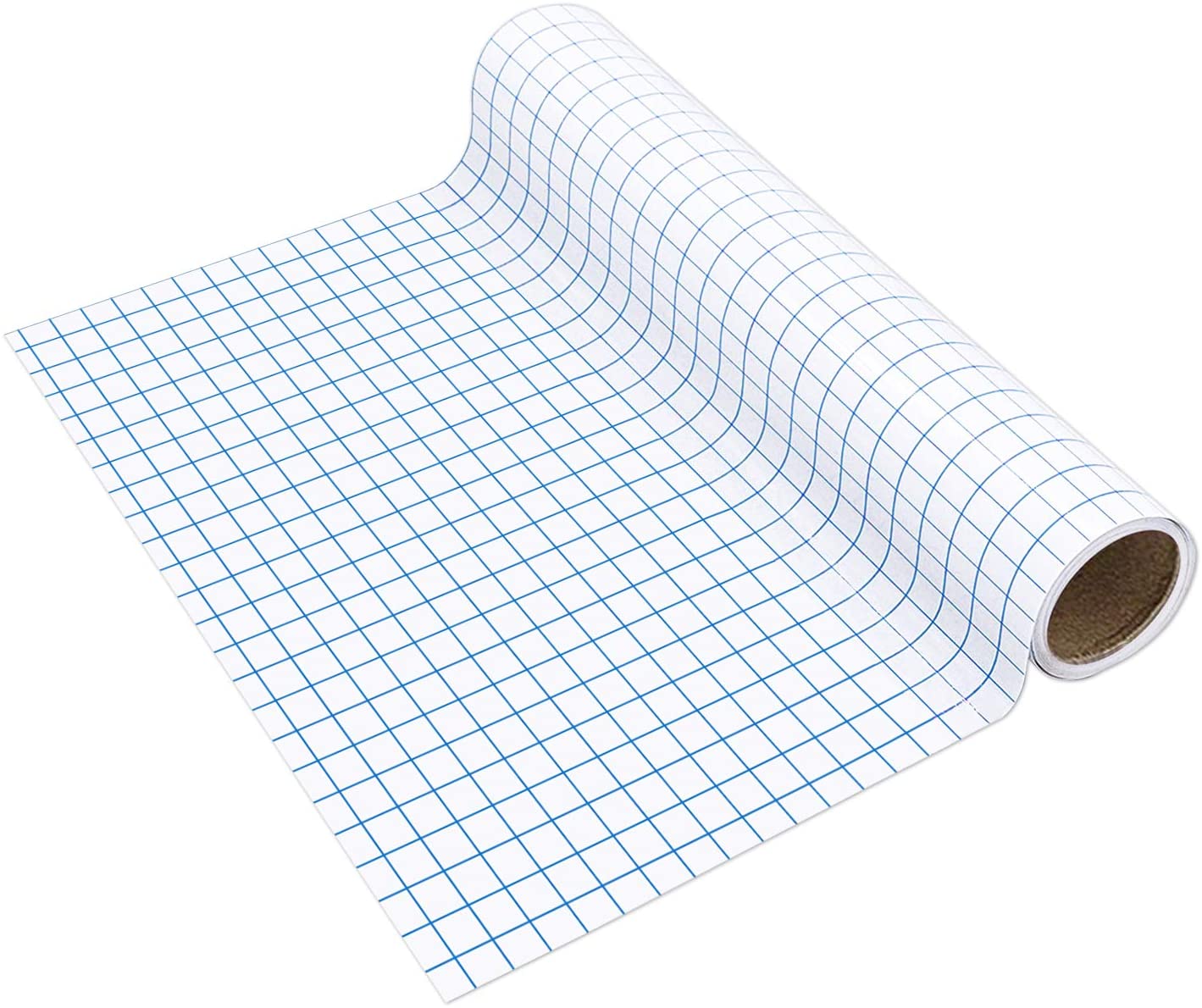 12 x 60 inch Vinyl Transfer Paper Tape Roll Cricut Adhesive Clear Alignment Grid Hotfix Paper Positioning Papers: Blue 12x200 in
