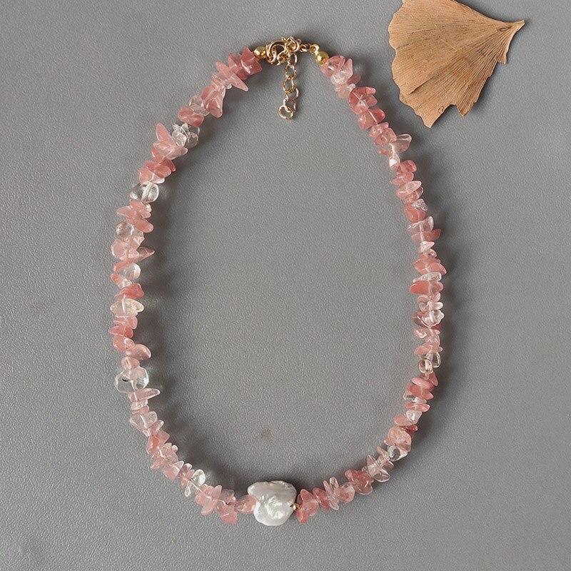 Natuursteen Korte Ketting Prachtige Mode Onregelmatige Vrouwen Charm Accessoires Boho Zoetwater Parel Choker: 5