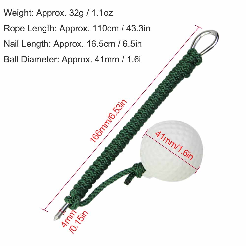 Golf Fly Rope Driving Ball Fly Swing Training Cord Ball Alignment Aid Hit Outdoors Golf Club Practice Accessories