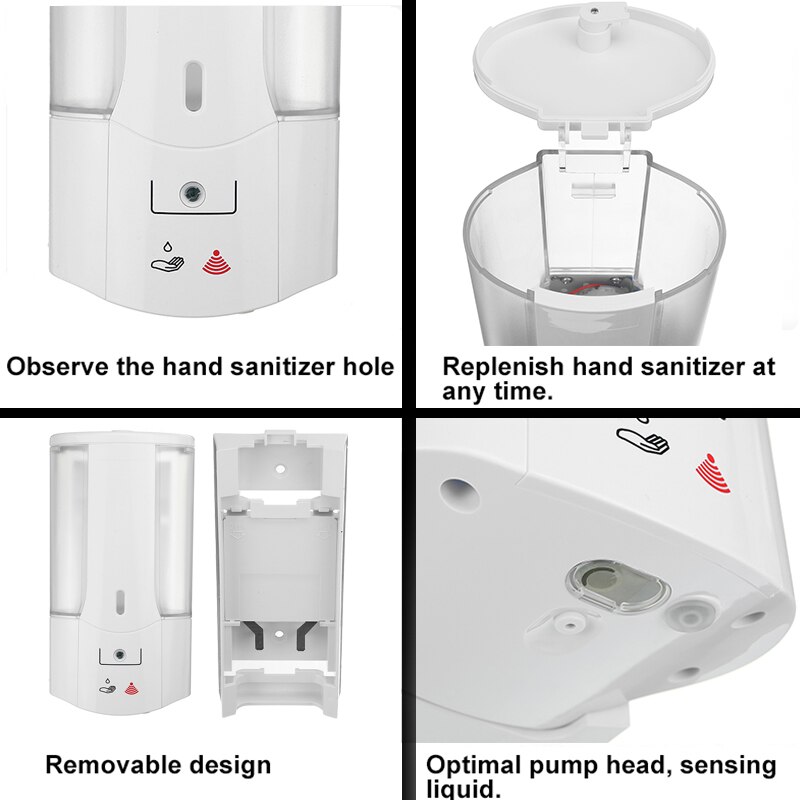 400ML Single Head Wall Mount Automatic Liquid Soap Dispenser Washing Lotion Soap Shampoo Dispenser Sensor Soap Dispenser