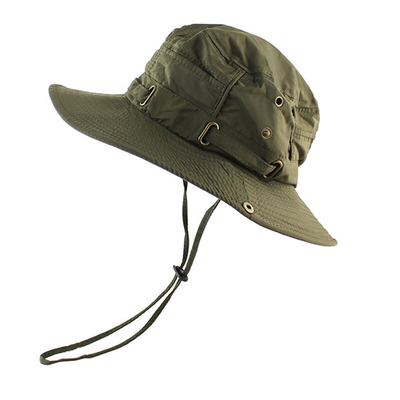 Sombrero de pescador de Color sólido para hombre, gorra de pescador de algodón para viajes al aire libre, senderismo y Pesca