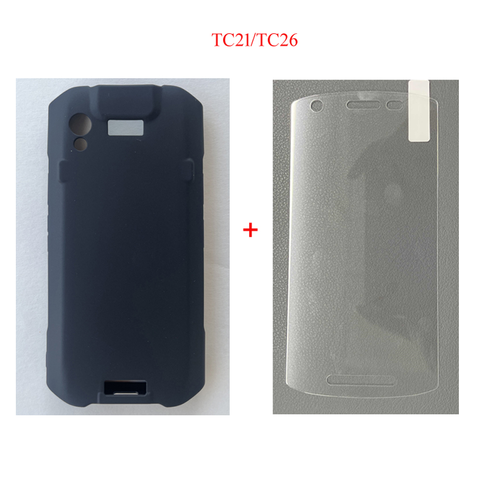 Schutzhülle aus robustem gummi für zebra  tn28 tn15 tc51 tc52 tc52x tc56 tc57 tc21 tc26 displayschutzfolie aus gehärtetem glas: Lavendel