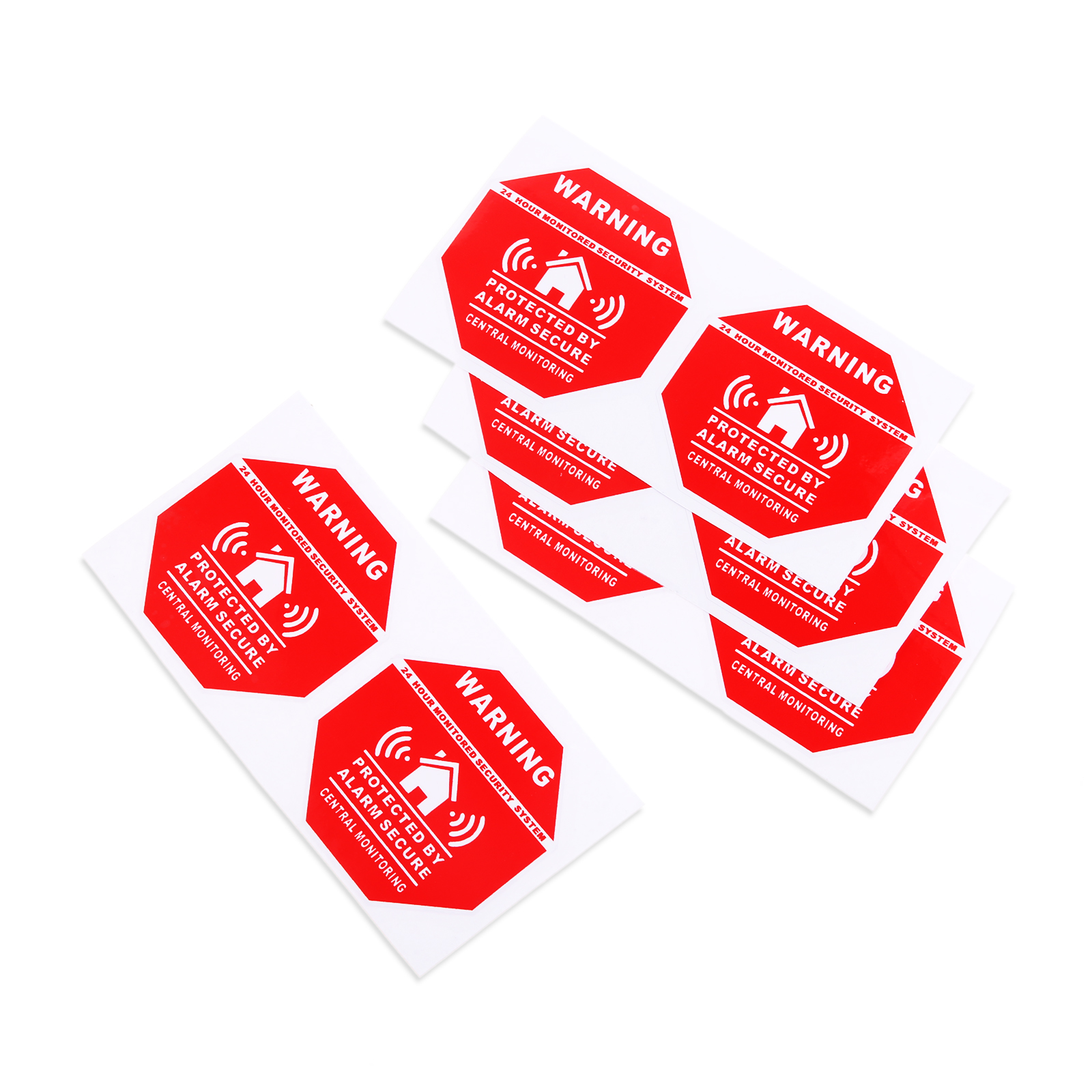 4pcs 2.87" x 2.87" Home House Alarm Security Stickers Decals Signs for Windows & Doors Warning Safety