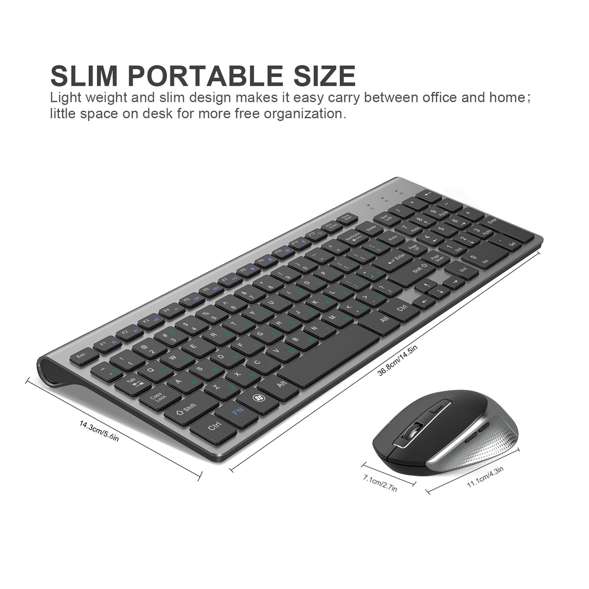 Russian Wireless Keyboard Mouse Set Ergonomic Mouse PC Mause Silent Button Keyboard and Mouse Combo 2.4G for Laptop PC