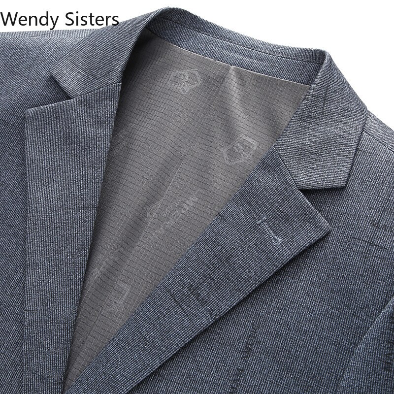 High End Brand Spring Thin Section Casual Blazers Men Blue Gray Light Business Smart Slim Fit Suits Mens Clothing 2022