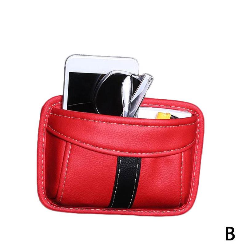 Pu Lederen Autostoel Opbergtas Pouch Telefoon Houder Pocket Organizer Box 3 Kleur Kan Kiezen: B