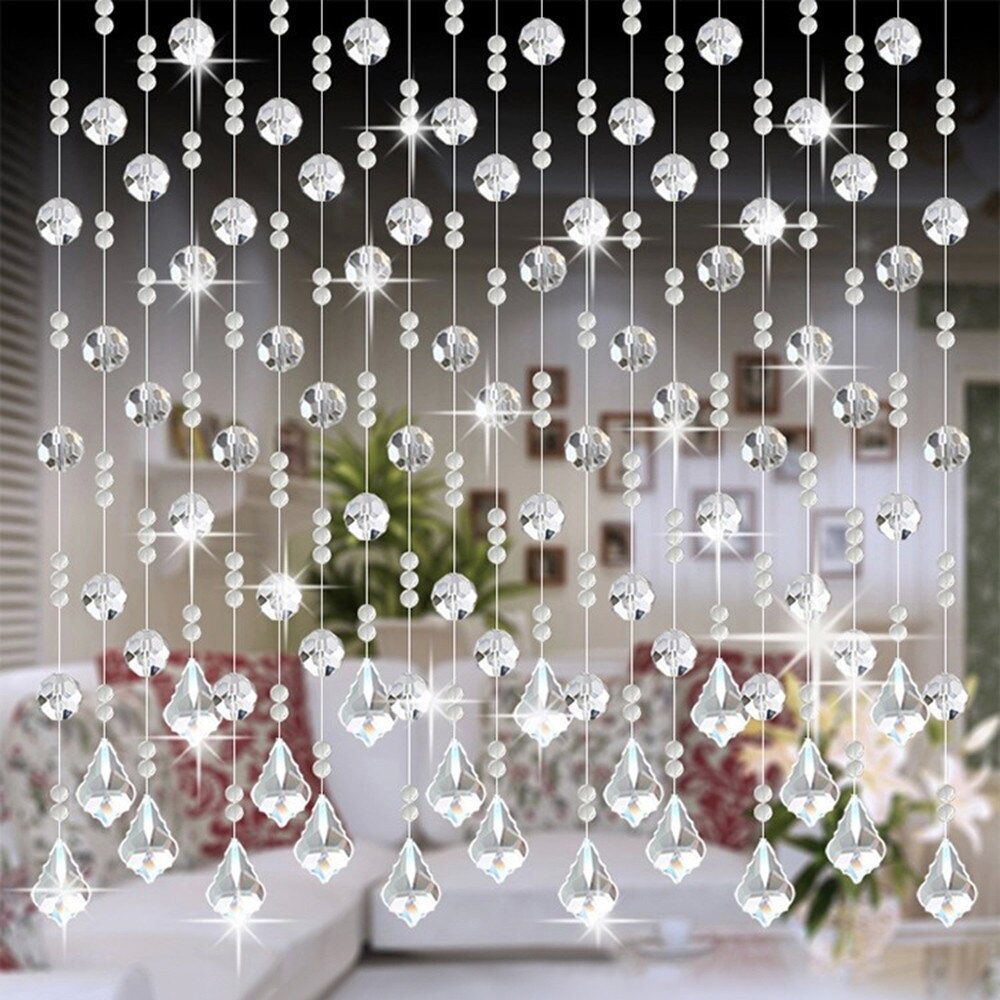 Crystal Glass Bead Curtain Luxury Living Room Bedroom Window Door Wedding Decor Curtain bead curtain FD