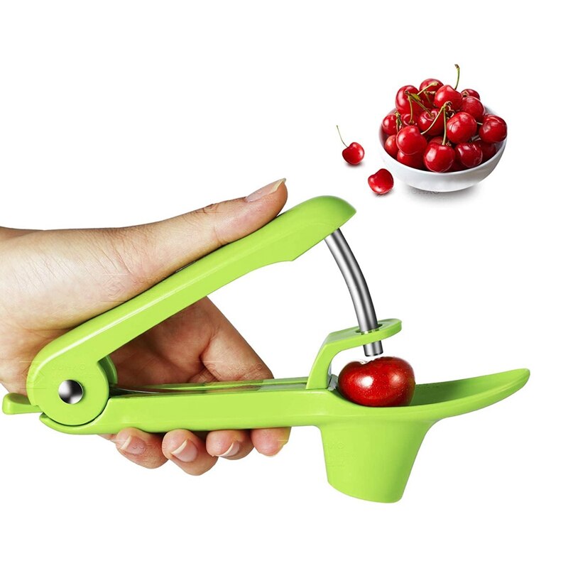 Cherry pitter, cherry pitter remover, cherry stoner pitter cherry corer, bærbart cherry pitter verktøy kjøkkenhjelp