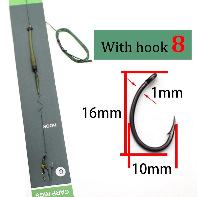 Links Carp Fishing Hooks 4PCS Carp Rig Carp Fishing Hook Ready