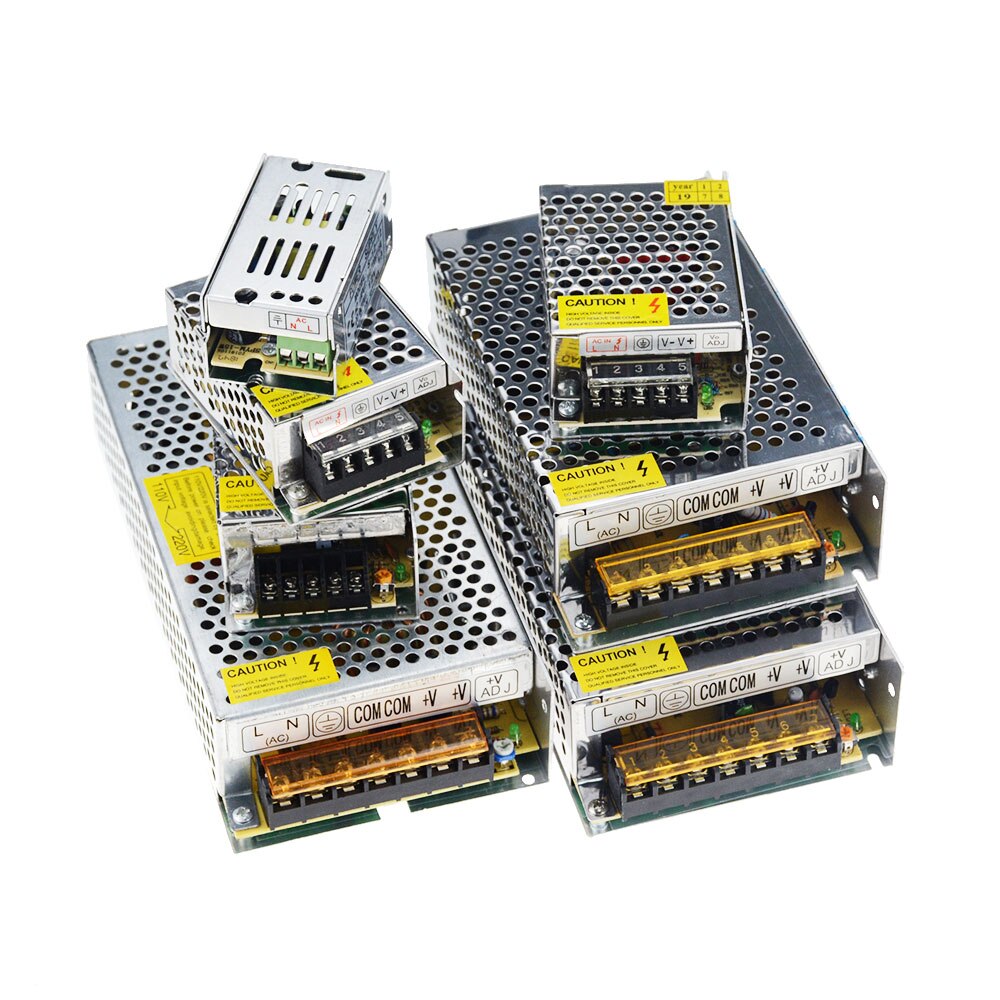 1 stuks schakelende voeding 110v 220v to 12v 24v led voeding cctv / led strip ac naar dc bron stroomadapter 12w 360w 720w