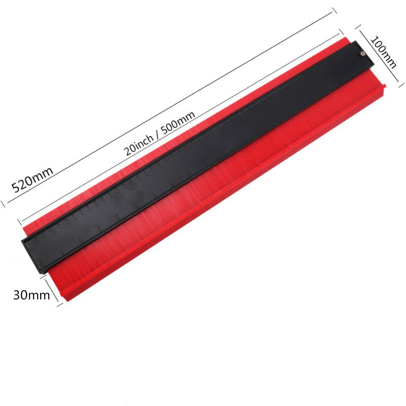 Contour Gauge Plastic Profile Gauge Multifunctional Shape Duplicator Edge Shaping Measure Ruler for Precise: Type-F