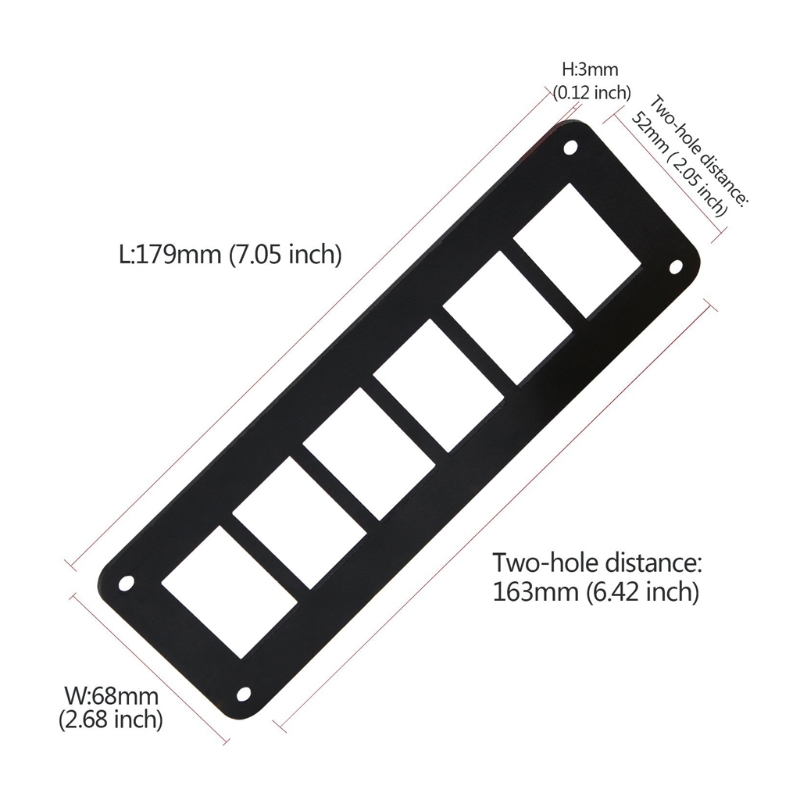 Panel de interruptor basculante de aluminio soporte de carcasa de 2/3/4/6 vías para Auto barco piezas
