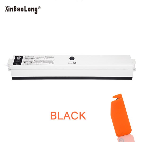 XinBaoLong Vacuum Food Sealer For Home Kitchen 220V/110V Automatic Vacuum Sealer Packaging Machine Include 15pcs Food Saver Bags: BLACK / 110V