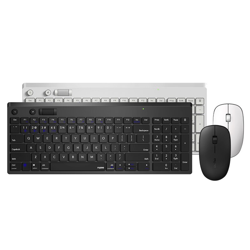 Rapoo 8050GT Multi-mode Silent Wireless Keyboard Mouse Combo Bluetooth 3.0/4.0/2.4G receiver switch between 3 Devices Connection