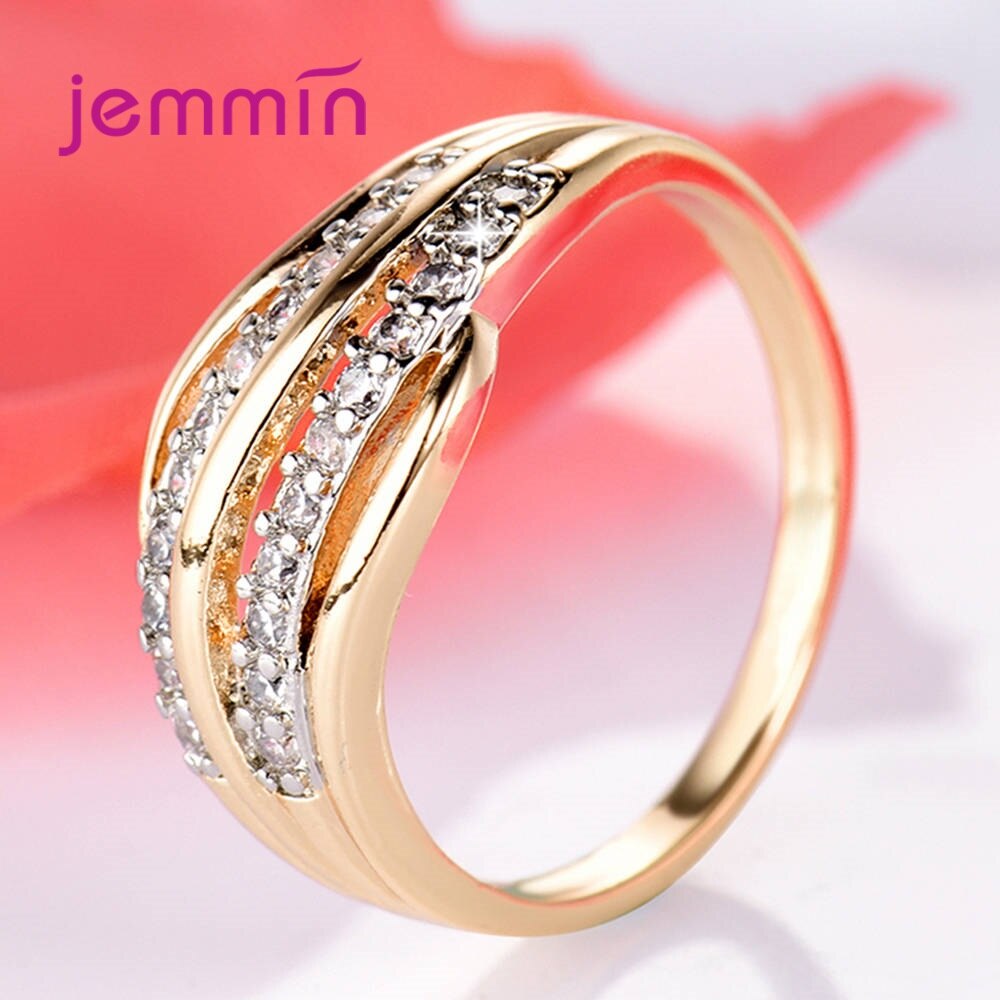 925 Sterling Silver Ring Cubic Zirconia Pave Setting Trendy Best Jewelry To An Engagement Gold Colour