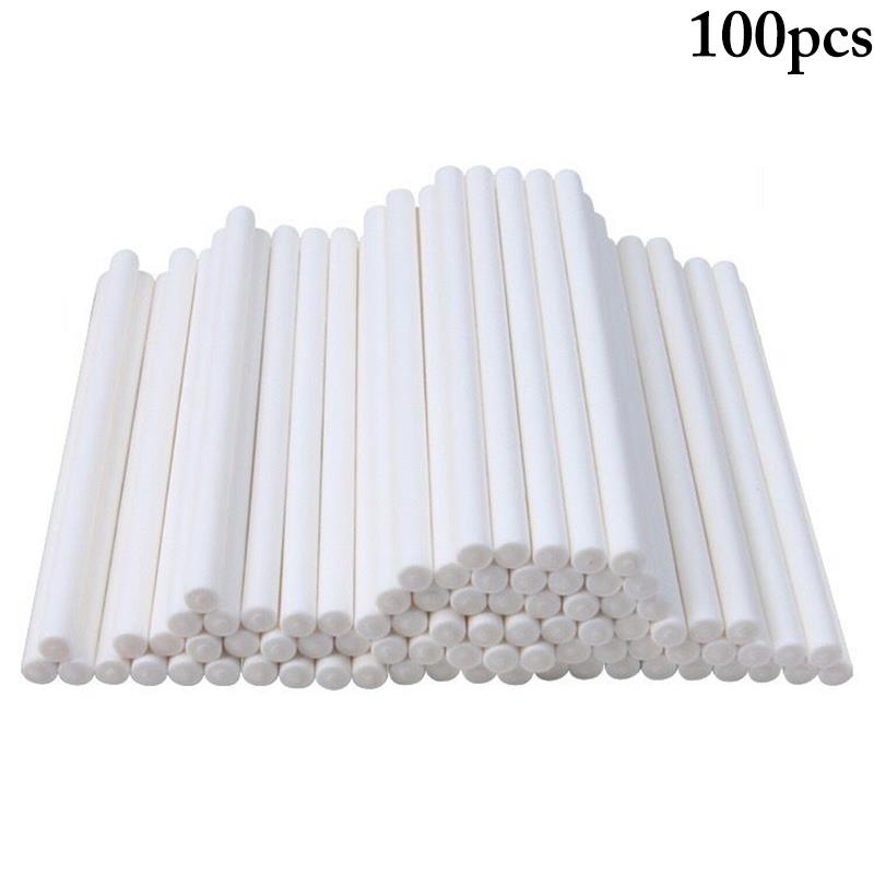 100PCS Paper Lollipop Sticks Food-Grade Paper Pop Sucker Sticks Cake Pop Sticks For Lollipop DIY Candy Chocolate Sugar Pole