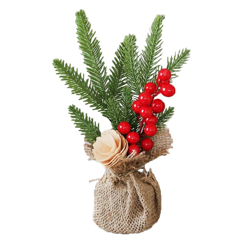 1* Small Xmas Tree Ornament Decor Christmas Decorations 25cm Christmas Mini Tree Ornaments