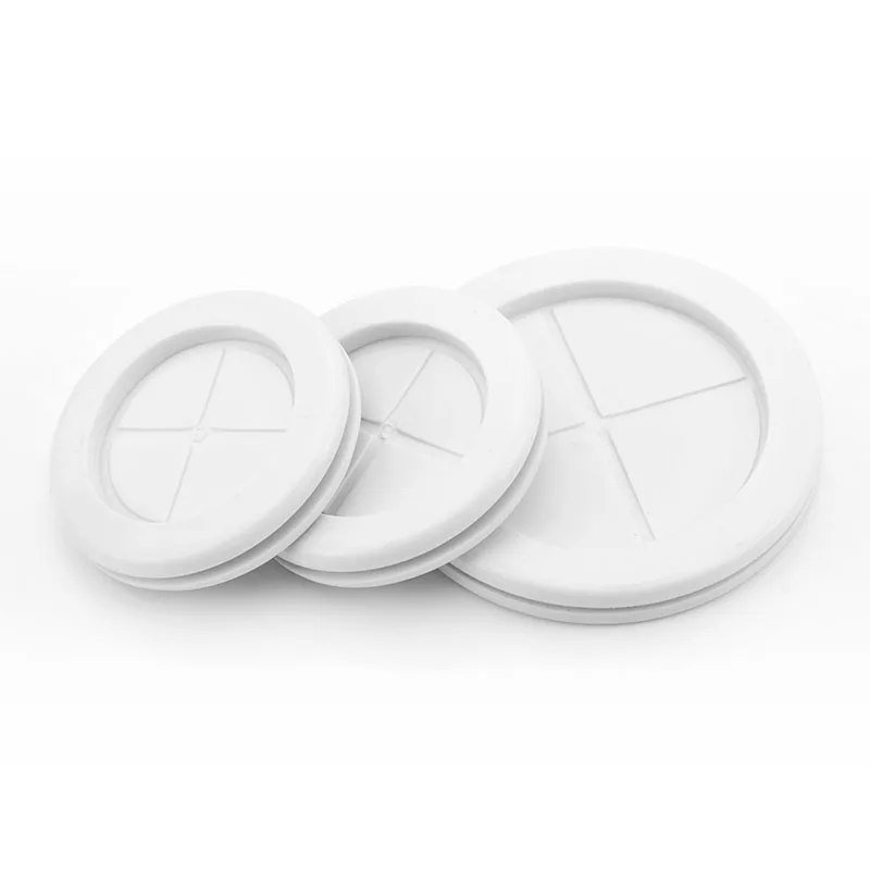 White Rubber Grommet Wiring Protector Rings Blanking Blind Plug Dust 16 20 22 25 27 30 32 35 40 42 50 60 70 80 90 13mm