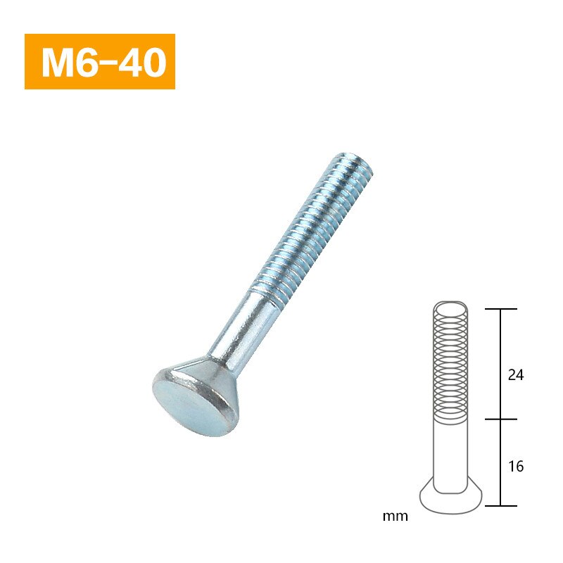 Houtbewerking T Blok M6 Moer Handvat Draai Noten Zelfsluitende T Schroef Slider T-Track Glijdende Veer Board borgring Ringen: M6-40 Screw