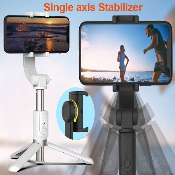 3in1 Anti-Shake Single Axis Handheld Gimbal Stabilizer Smart Bracket Seflie Stick Tripod For Smart Phone Shooting Vlog/Photo
