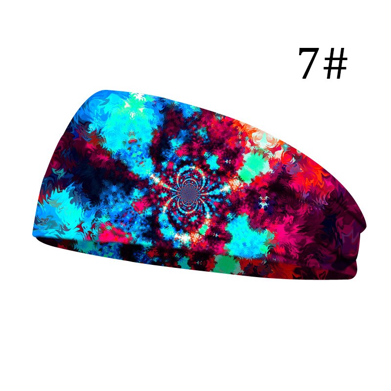 nouvelles femmes tête enveloppement large coton Stretch bandeau filles chapeaux Turban sport imprimer bandeau cheveux accessoires: 7