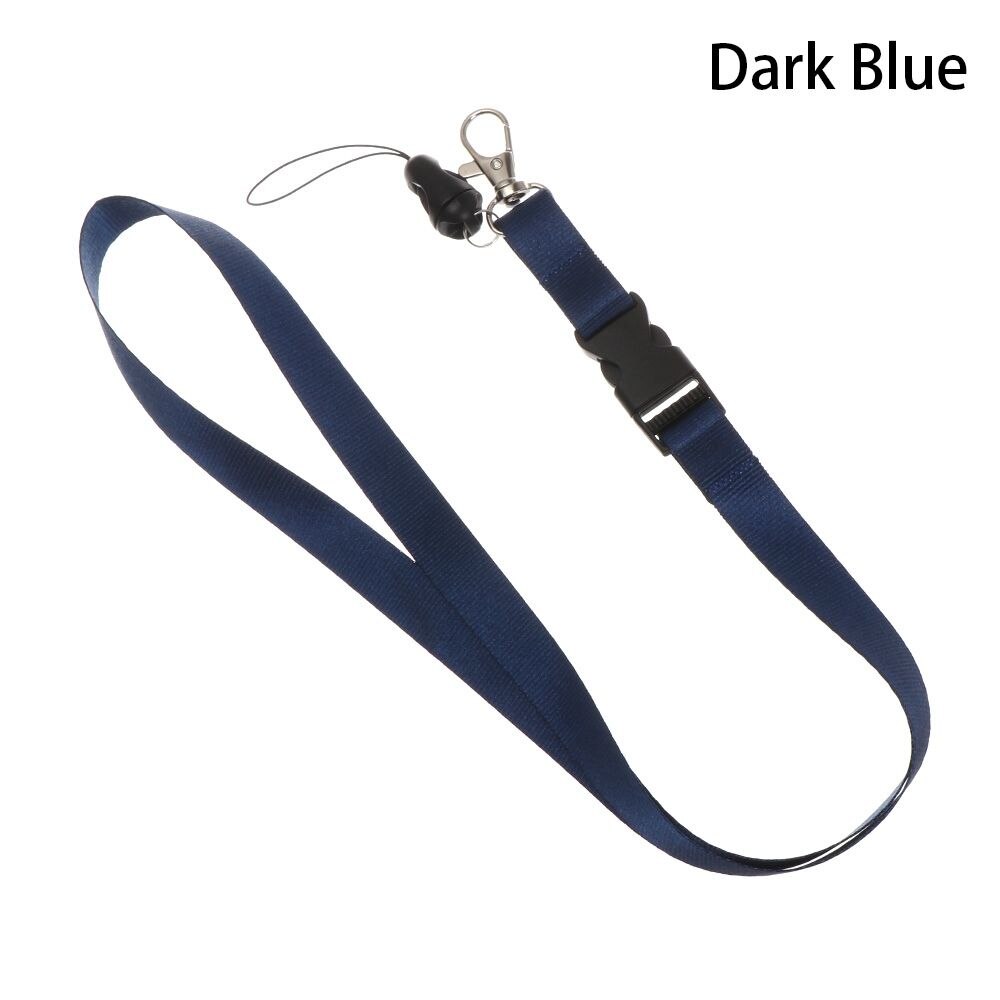 Smycz na telefon komórkowy osobowość smycz na szyje śliczne smycze na klucze ID Card Gym paski na telefon USB smycz na identyfikator liny kamery: Dark Blue-
