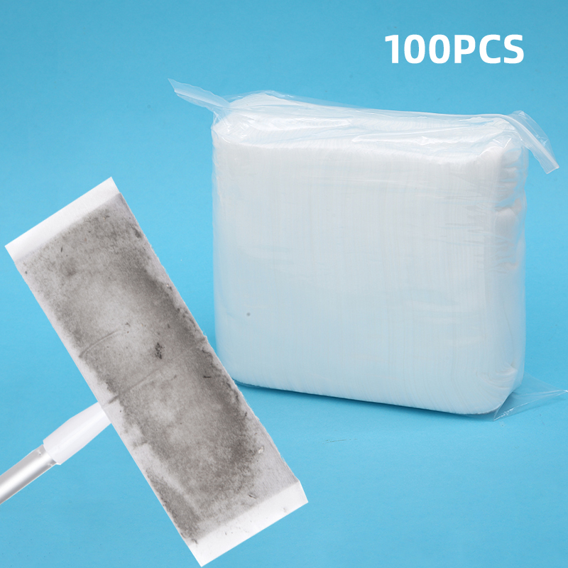100 Uds. Paño de limpieza desechable electrostático para eliminación de polvo, paño de limpieza para el hogar, cocina y baño, paño para cabezal de mopa de repuesto