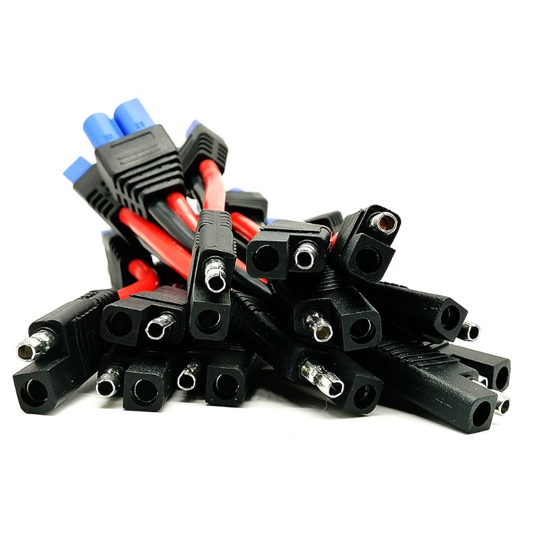 Cable adaptador de cobre grueso para SAE, Cable de enchufe SAE a EC5 hembra, Cable de alimentación de batería, Cable Solar