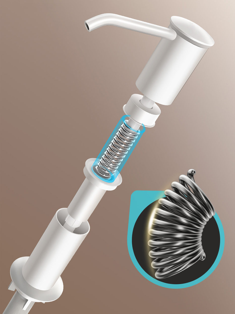 Køkkenbordplade dispenser med forlængerrør håndpresse sæbepumpe plastik sæbedispenser til køkkenvask