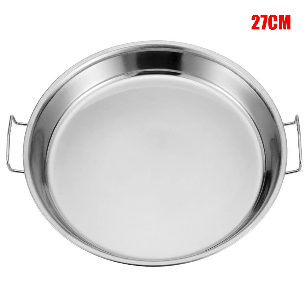 Rvs Pan Koude Noodle Maken Gereedschap Gestoomde Rijst Lade Taart Schotel Voor Thuis Keuken SLC88: 27cm