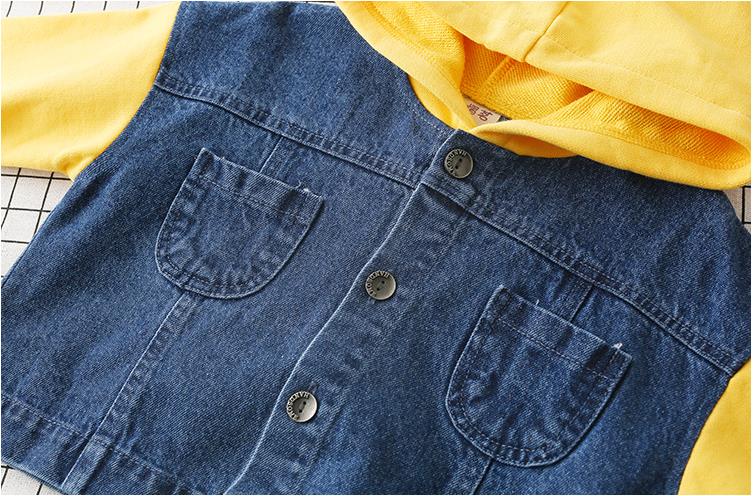 Baby autum denim jackets 1-4year infants clothes cotton hoodies coats for boys and girls little children jackets