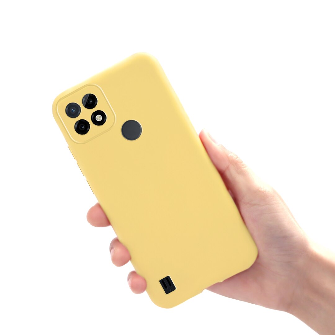 Coque antichoc en Silicone pour Realme, compatible modèles C21, C21Y, C21, C21, C21 Y, C11,: Realme C21 / Yellow