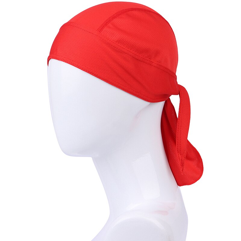 Men Women Quick Dry Pure Cycling Cap Head Scarf Running Riding Bandana Headscarf Hat Hood Headband: red