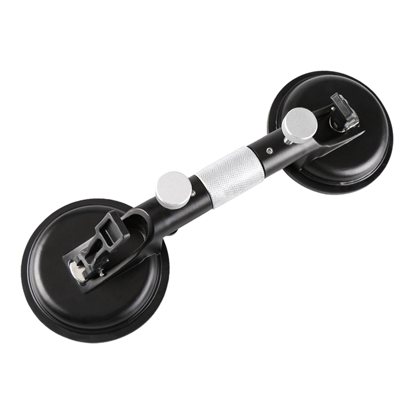 Tegels Spiegel Dubbele Handvat Professionele Zuignap Gebruik Glas Lifter Heavy Duty Draagbare Handgereedschap Thuis Puller Grijper: Black