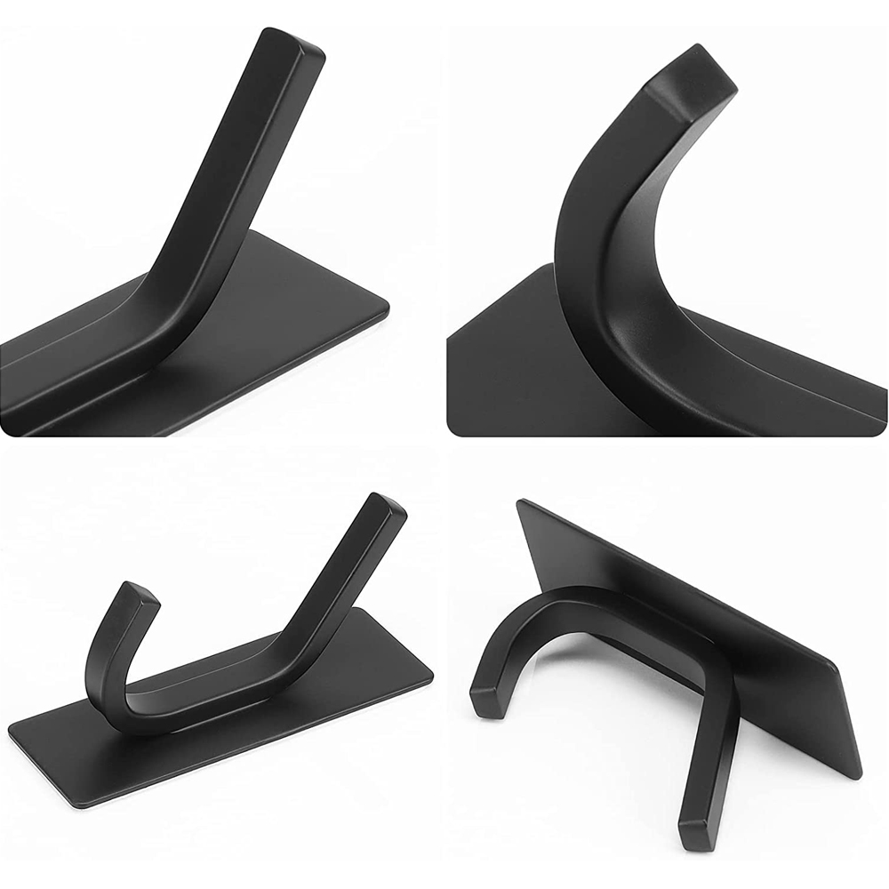 VILOYI Stainless Steel Towel Hooks Bathroom Self Adhesive Double Wall Coat Rack Hooks No Trace Behind The Door Robe Hanger