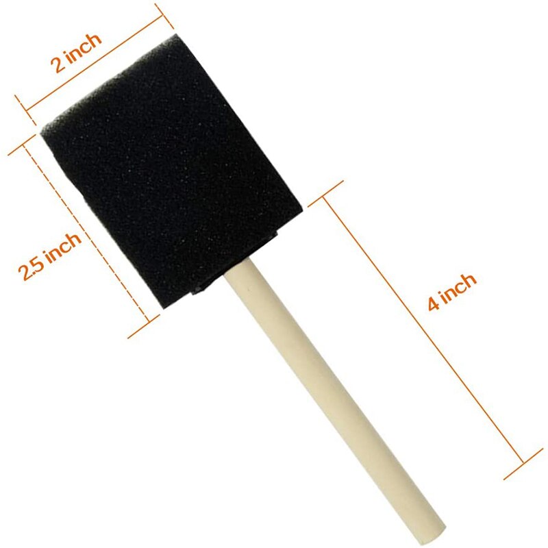Sponge Wood Handle Paint Foam Brush,Foam Paint Brushes, Foam Brush Painting Set for Acrylics,Stains,Varnishes,Crafts,Art
